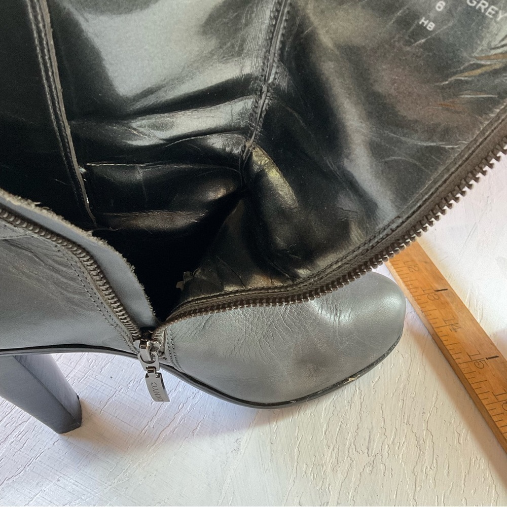 DKNYC Ankle Boots Heeled Booties Ardis Heather Grey Rounded Toe Women’s Size 6 - Picture 10 of 12